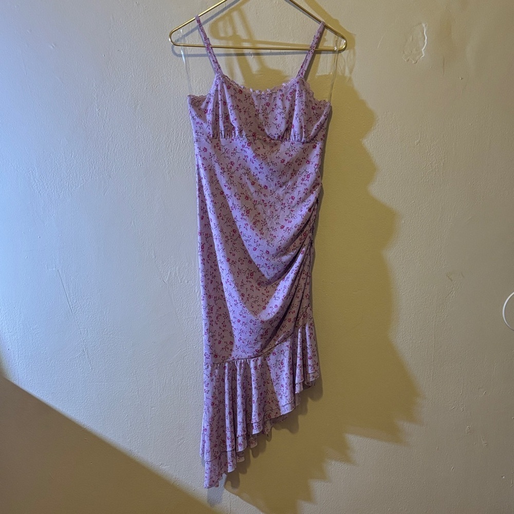 Wild Fable Lavender Floral Asymmetrical Dress